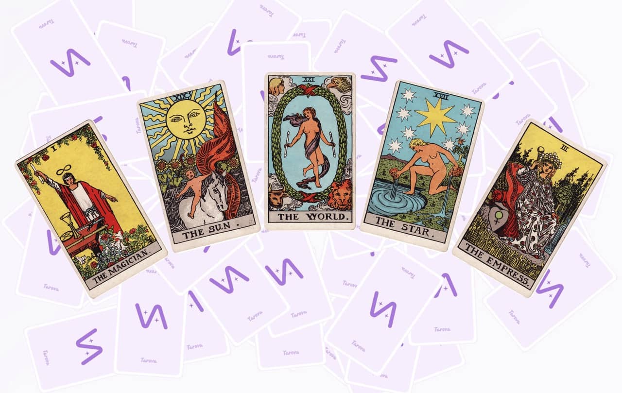 Mystical tarot-themed background texture