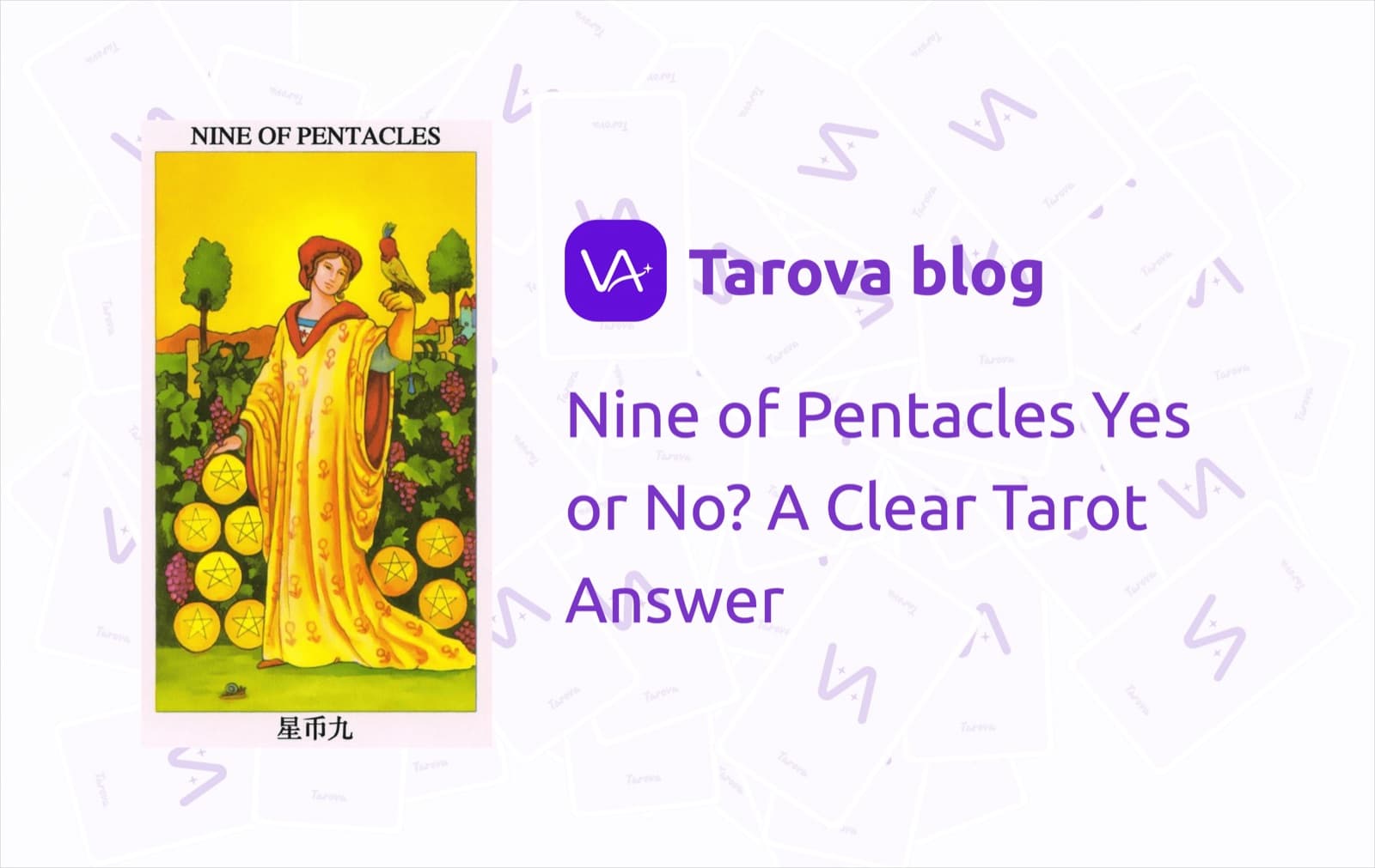 Nine of Pentacles Yes or No? A Clear Tarot Answer for Wealth, Love, and Independence